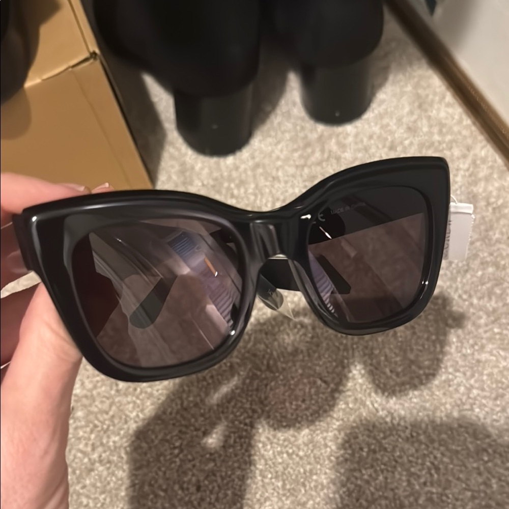 J. Crew Black Oversized Sunglasses with UV Protection
